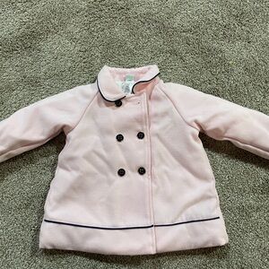 Pink Double-Breasted Kids Coat